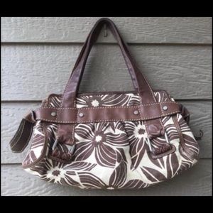VINTAGE.FOSSIL PURSE" LONG LIVE VINTAGE" LEATHER +FLORAL LARGE